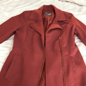 Charlotte Russe rust-colored Moto jacket